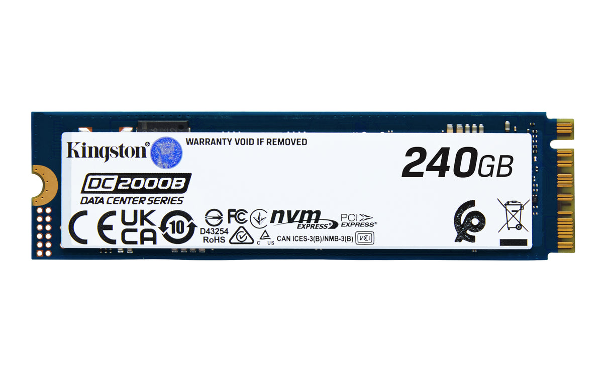 Kingston Technology 240G DC2000B PCIe 4.0 M.2 2280 Enterprise SSD (Sin disipador térmico)