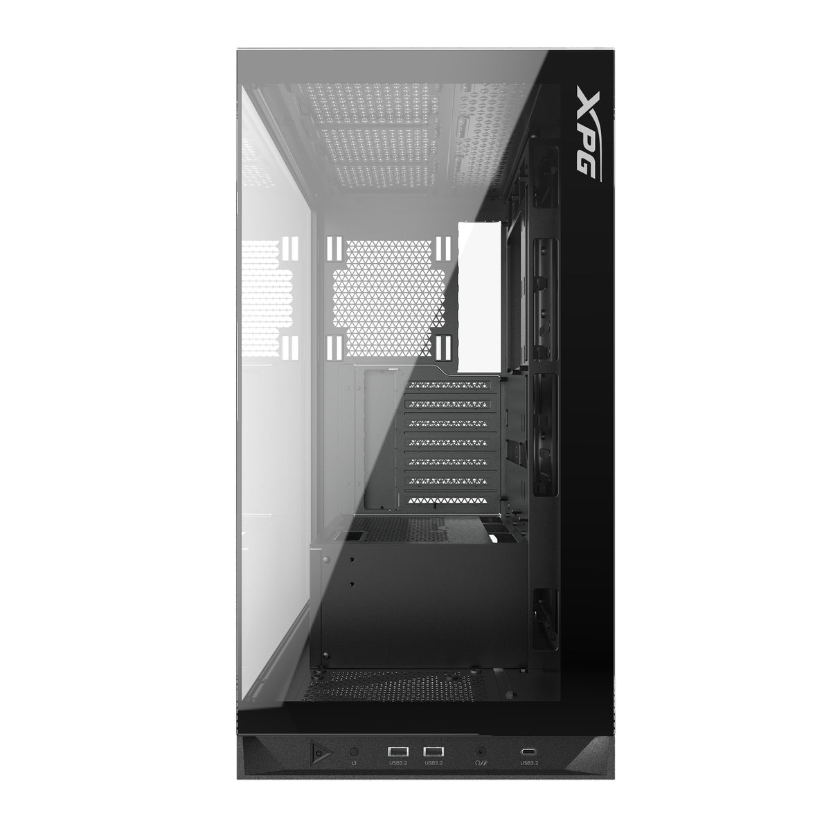 INVADERXMT-BKCWW - Gabinete Gamer XPG Invader X Media Torre De Vidrio Templado ATX Negro