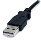 StarTech.com Cable Adaptador 2m USB A Macho a Conector Coaxial Barrel Alimentación Corriente Tipo M 5,5mm 5V DC Cable Negro Macho Macho 2 m