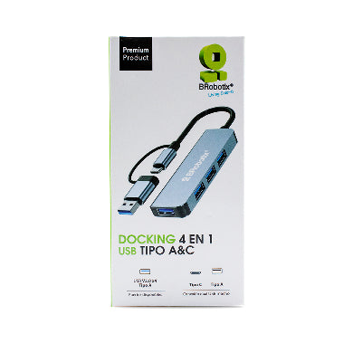 BRobotix 6005460 base para portátil y replicador de puertos Alámbrico USB 3.2 Gen 1 (3.1 Gen 1) Type