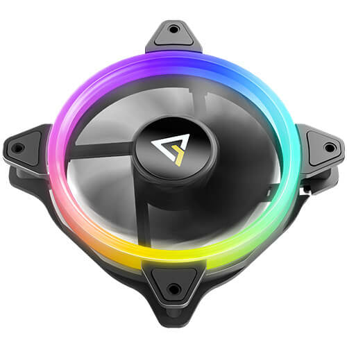 VENTILADOR P/GABINETE ANTEC (NEON 120 ARGB) 1 FAN 120MM ARGB,1600 RPM,NEGRO