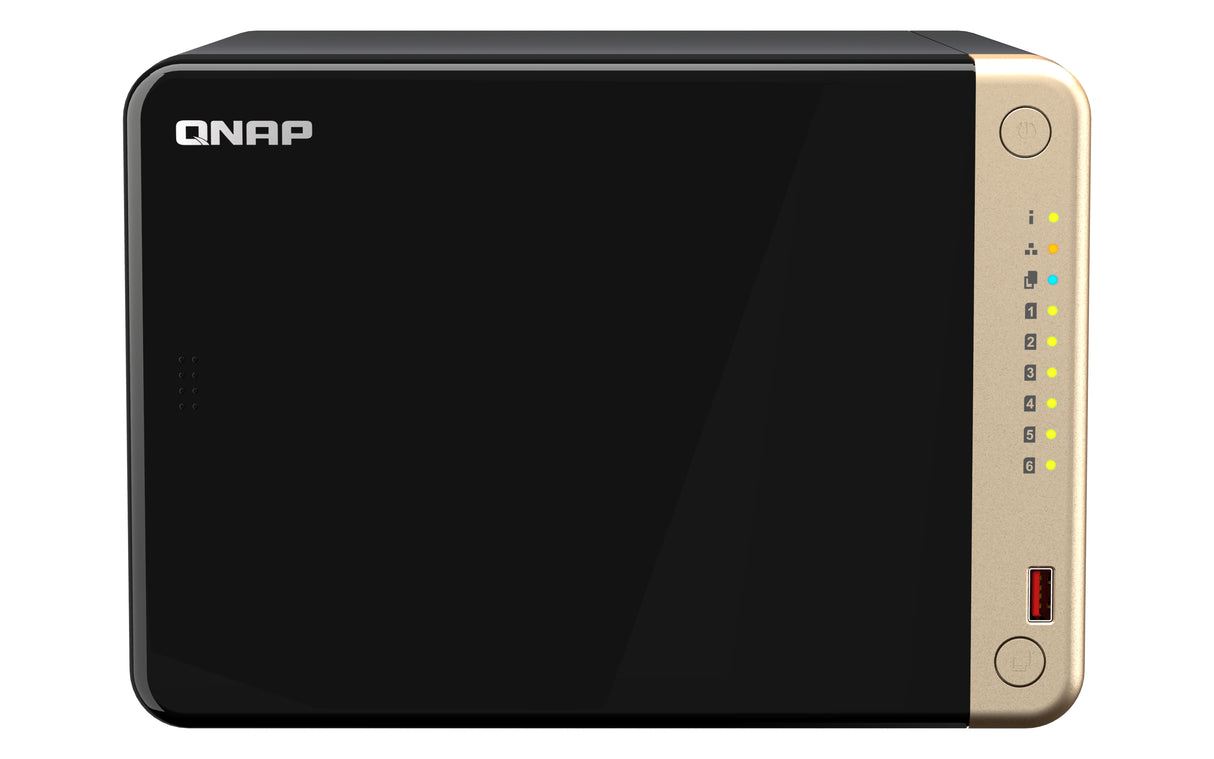 QNAP TS-664 Servidor M.2, Serial ATA III 2.5,3.5,M.2 cm (2.5,3.5,M.2") 2 Si