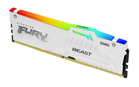 Kingston Technology 64GB 6000MT/s DDR5 CL30 DIMM (Kit de 2) FURY Beast White RGB EXPO Memoria RAM Si 30 64 GB 2 x 32 GB