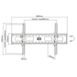Manhattan Soporte de pared para TV/monitores (Inclinable), para pantallas de 37" a 75", Compatibilidad VESA: de 200x200 a 800x400 mm (verifique las dimensiones de los cuatro orificios de montaje traseros), carga máxima 75 kg, negro Monitor negro