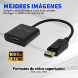 Vorago ADP-300 adaptador de cable de vídeo 0.2 m DisplayPort HDMI Negro, Hembra, Macho, Derecho
