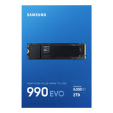 Samsung 990 EVO unidades internas de estado sólido 2.0 256-bit AES 2 GB M.2