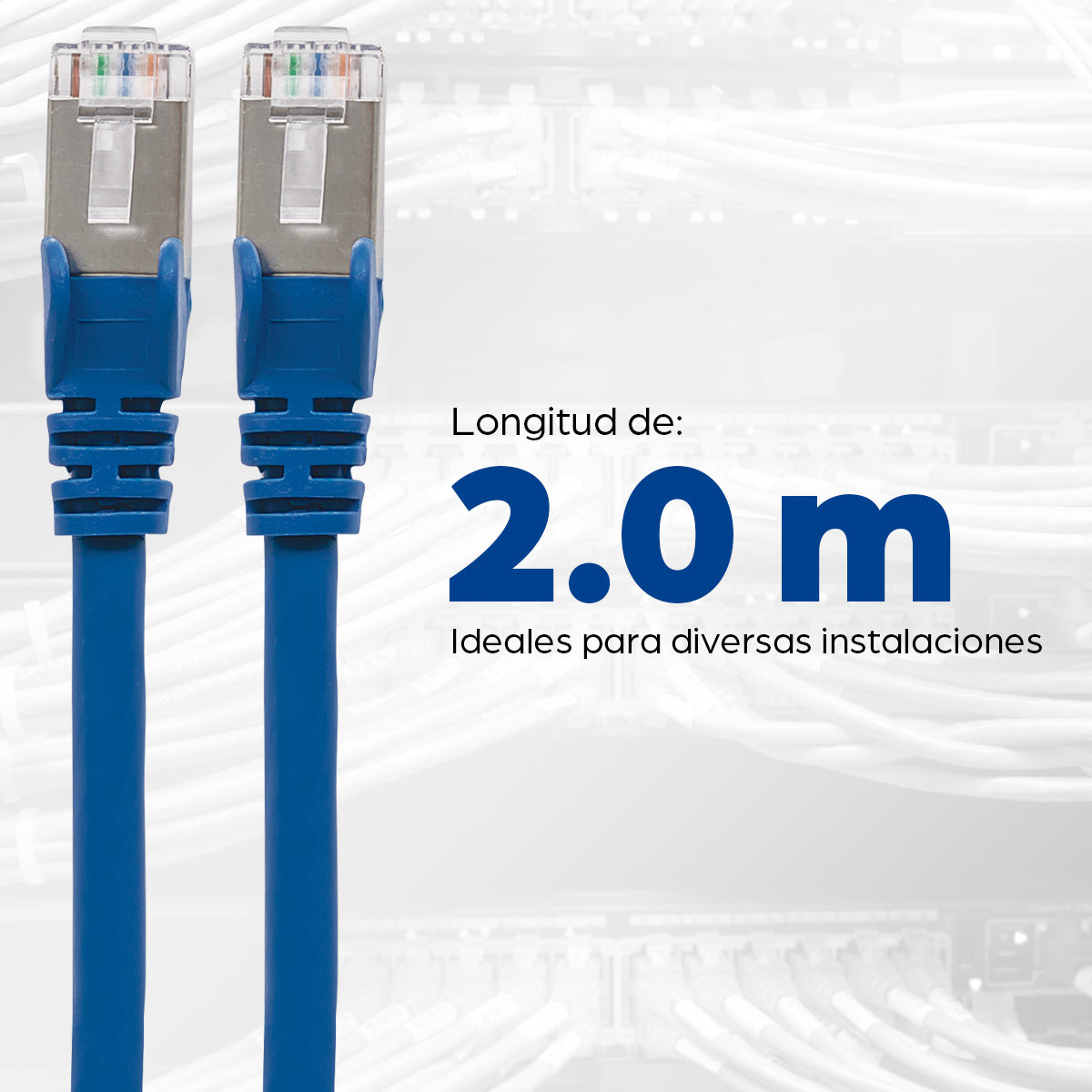 Intellinet Cable de Red Cat6a S/FTP, 2.1 m, Negro Cable Azul 2 m Cat6a S/FTP (S-STP)