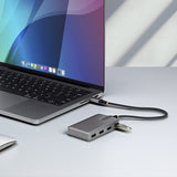 StarTech.com Hub USB-C de 4 Puertos USB-A - Ladrón USB USB Tipo C a USB-A - Concentrador USB 3.0 Portátil de 5Gb - Alime