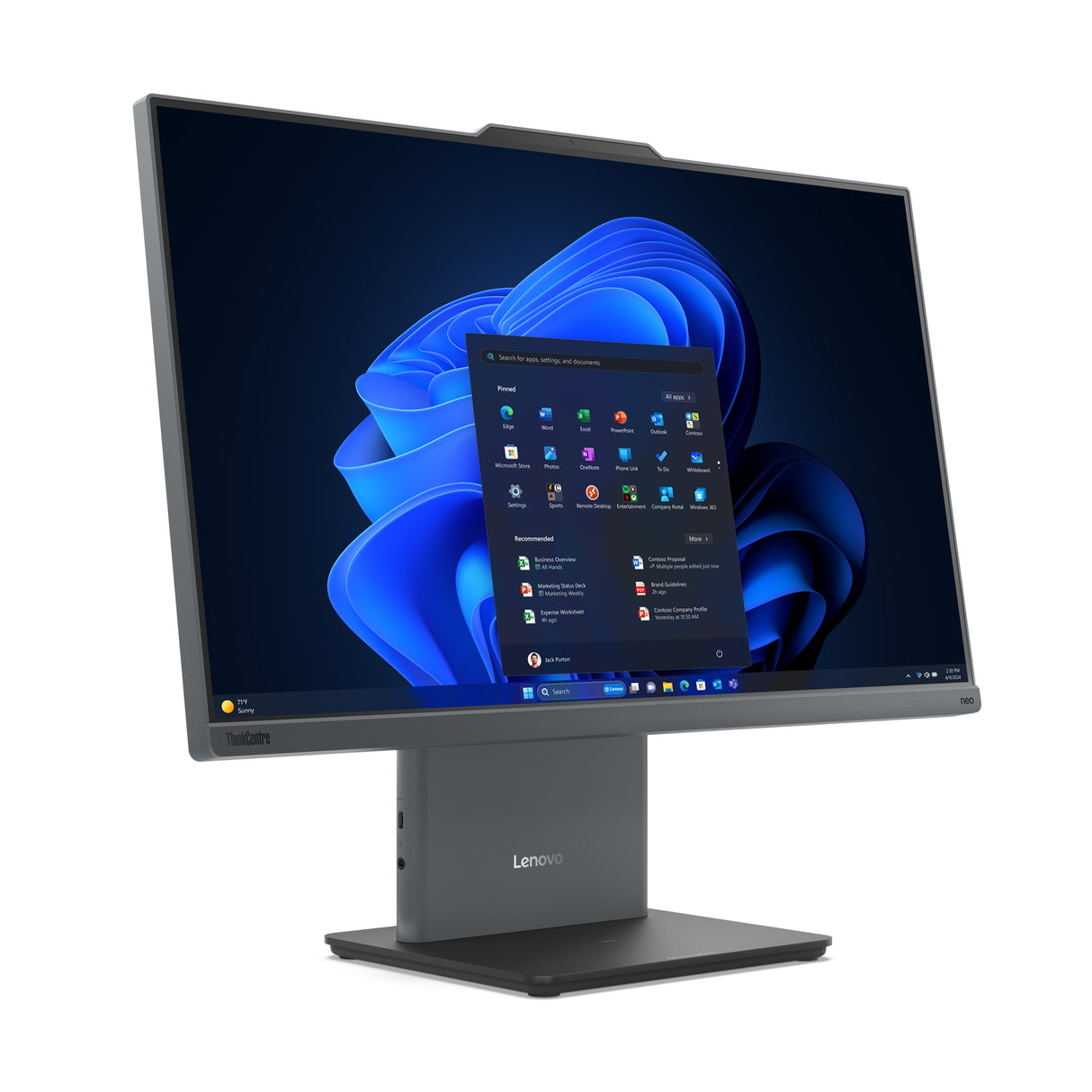 Lenovo ThinkCentre neo 50a all-in-one pcs 60,5 cm (23.8") 1920 x 1080 Pixeles Full HD 16:9