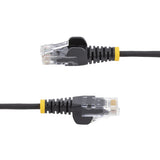 StarTech.com Cable Cat6 de 2,5m - Delgado - con Conectores RJ45 sin Enganches - Negro Cables de red 2,5 m Cat6 Halógeno