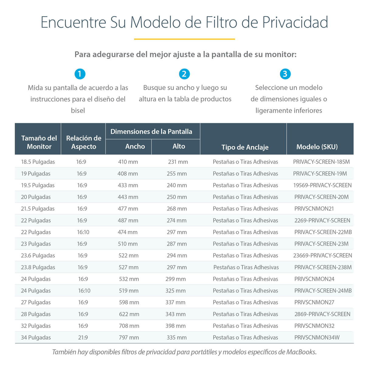 StarTech.com Filtro de Privacidad de 22 Pulgadas 16:9 para Monitor - Pantalla de Privacidad Protector Anti Brillo - Anti