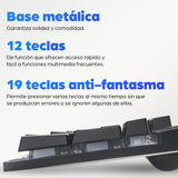 Manhattan Teclado gaming — Edición Base Metálica Teclado Juego Alámbrico USB QWERTY