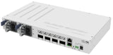 CRS504-4XQ-IN, Switch CPU 650MHz, 64MB RAM, 1 Eth 10/100, 4 QSFP28 100G, CA/CD y 802.3bt PoE-in, RouterOS