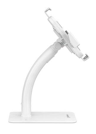 Manhattan Soporte tipo quiosco de sobremesa antirrobo para tablet e iPad, universal, rotación 360°, inclinación +20° a −110°, bloqueable, para tablets de 7,9" a 11", color blanco soportes Tablet/UMPC Interior Plástico, Acero Blanco