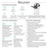 HP Color LaserJet Enterprise Flow LaserJet Enterprise Flow M776zs Inalámbrico Multifunction Color Impresora, Fotocopiadora, escáner; Dúplex Impresora Multifunción Laser WiFi Negro, Blanco