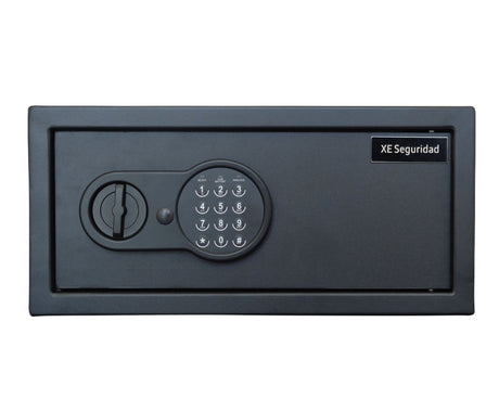 XE Seguridad CFDH-20 caja fuerte Caja fuerte portátil Negro, Cerradura con combinación, Llave, Piso/pared
