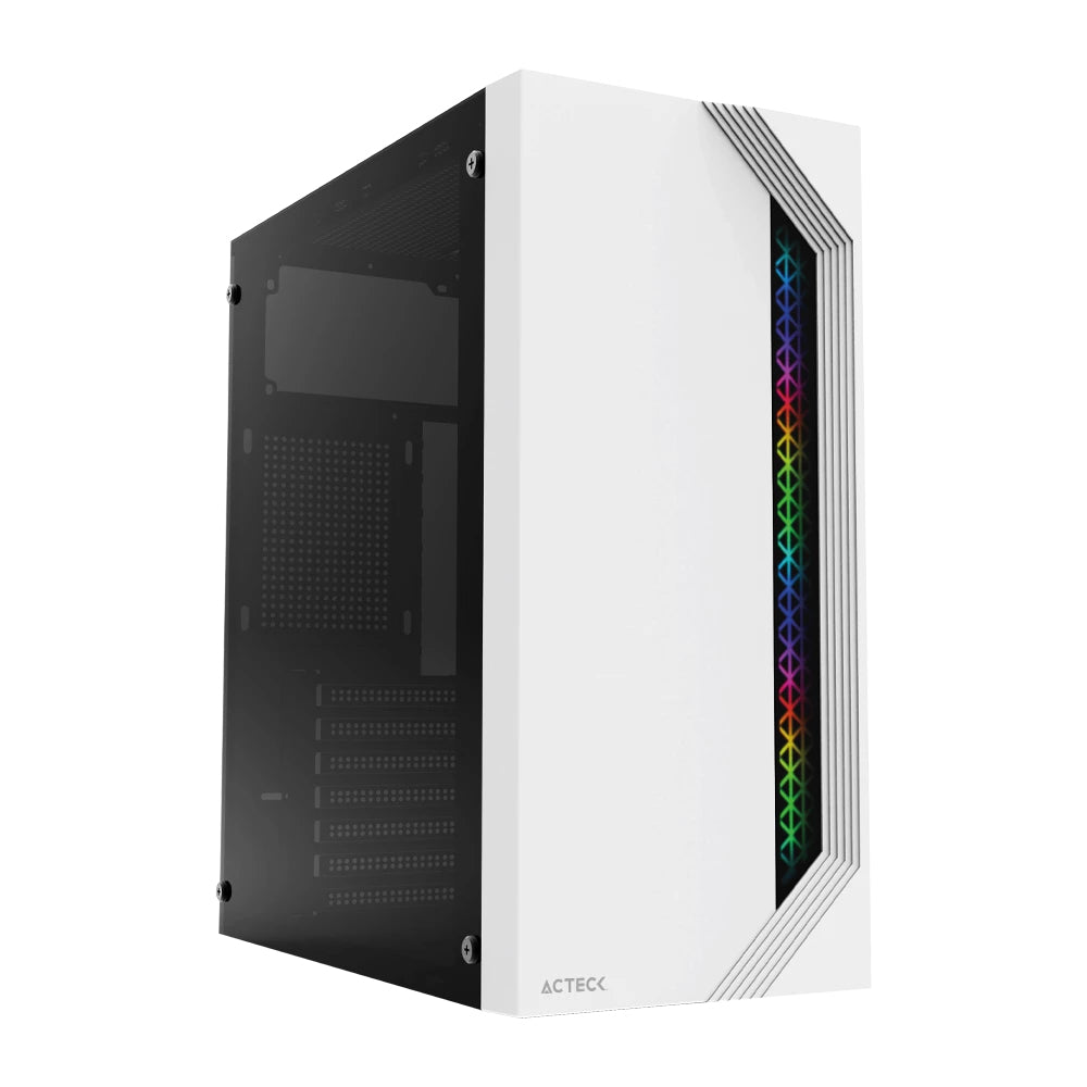 Acteck Viken GM455 Escritorio Negro, Blanco 500 W, ATX, Micro ATX, Mini-ATX