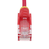 StarTech.com Cable de Red Ethernet CAT6 Delgado sin Enganches Rojo de 10m - Cable RJ45 Snagless Slim de 28AWG - Alambre 