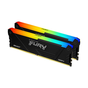 Kingston Technology 16GB 3200MT/s DDR4 CL16 DIMM (Kit de 2) FURY Beast RGB Memoria RAM 16 16 GB 2 x 8 GB DDR4