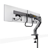 StarTech.com Brazo Soporte de Sobremesa con Travesaño para 2 Monitores - Soporte VESA para Pantallas de 27" - 75x75