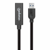 MANHATTAN Cable Extension 153737, 3m, Conectores USB, Ideal para Oficina
