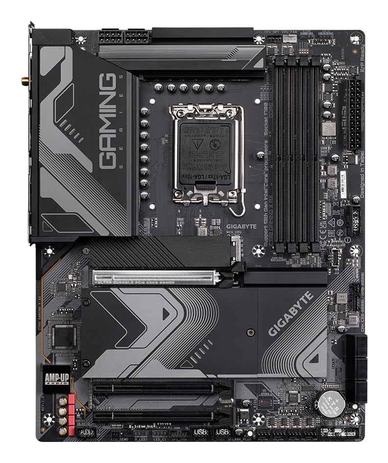 GIGABYTE Z790 GAMING X AX Placa base - Compatible con procesadores Intel Core 14th CPUs, 16+1+2 Phases Digital VRM, up to 7600MHz DDR5 (OC), 4xPCIe 4.0 M.2, Wi-Fi 6E, 2.5GbE LAN , USB 3.2 Gen 2x2 placas base Intel LGA 1700 LGA 1700 192 GB