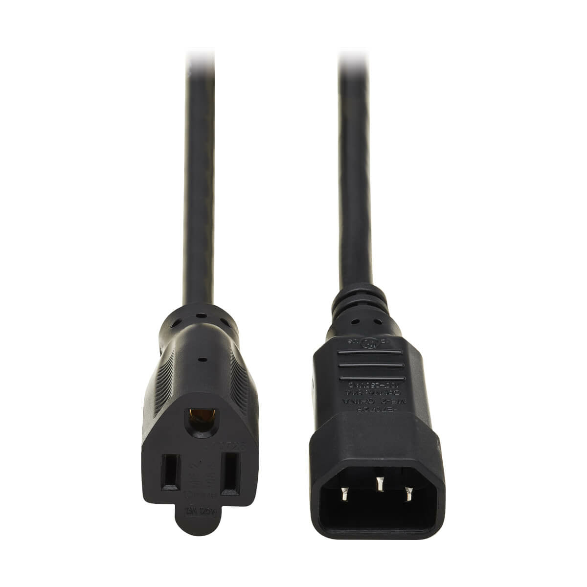 Tripp Lite P002-002 Cable Adaptador de Alimentación Universal de CA, 13A, 16 AWG (IEC-320-C14 a NEMA 5-15R), 0.61 m [2 p