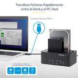 StarTech.com Duplicador y Borrador de Discos Duros de 2 Bahías - Clonador Copiador Autónomo de Discos Duros SATA - Docki
