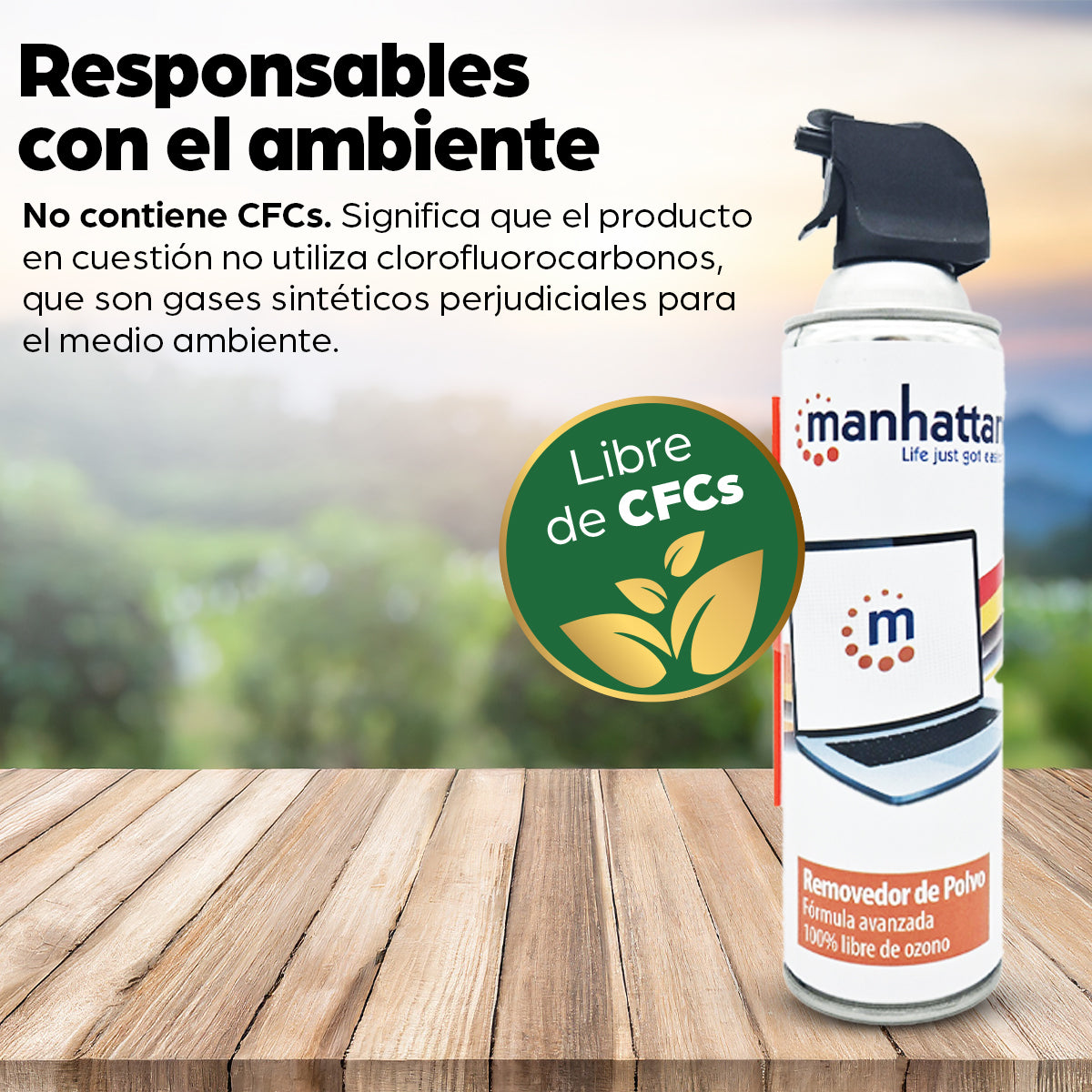 Manhattan 425568 limpiadores de aire comprimido 660 ml Multicolor Si Clorofluorocarbono (CFC)