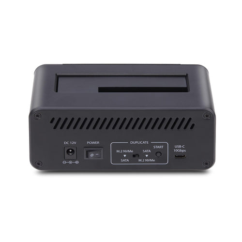 StarTech.com Clonador NVMe M.2 a SATA de 2.5/3.5 - Dock Duplicador Autónomo de 2 Bahías para SSD - Bidireccional NVMe a 