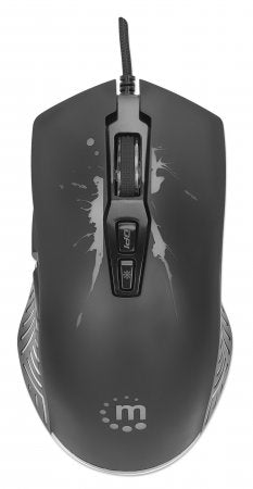 Mouse Gaming MANHATTAN 190220, Óptico 1000 DPI, 6 Botones Programables, Cable 1.8m