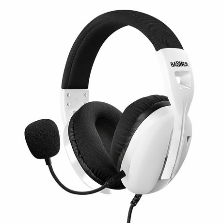 MITZU BASH-4204WH audífono y auriculare Auriculares Alámbrico Diadema Juego Blanco