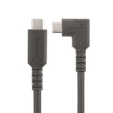 StarTech.com Cable USB-C de 1m - Acodado - USB 10 Gbps - Entrega de Alimentación de 100W (5A) - Modo Alt. de DP 8K 60 Hz