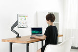 Manhattan Soporte de sobremesa para TV/monitores (Articulado con muelle), para pantallas de 13" a 27", fijación con abra