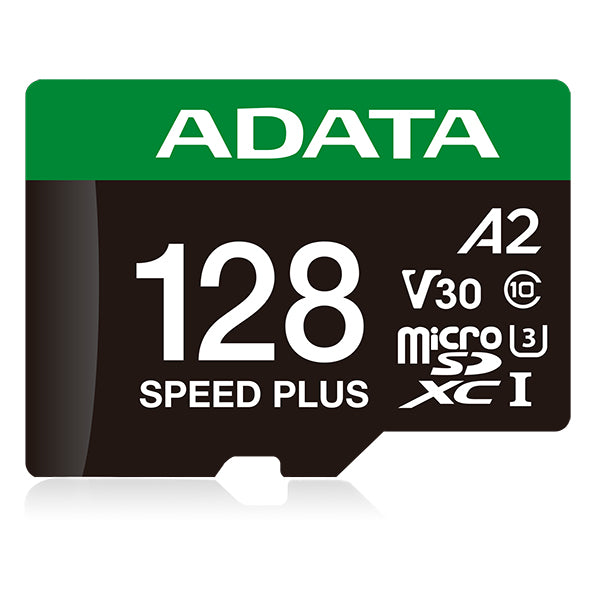 UD128GUI3V30A2SP-RA1 - Memoria ADATA 128GB MicroSD Speed Plus con adaptador SD clase 10 A2 U3 V30 180MB/s