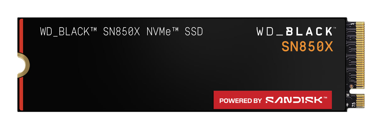 WD SSD Interno Black SN850X 4TB M.2 2280 NVMe, Lectura 7300MB/s, Escritura 6600MB/s, TBW 2400