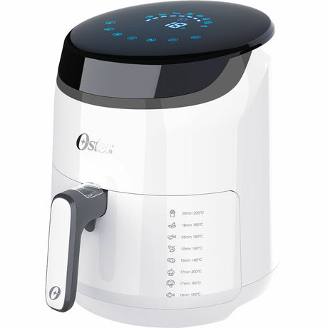 Oster CKSTAF3202D013 freidora Sencillo 3.2 L Independiente 1500 W Freidora de aire caliente Blanco, 200 °C, 60 min
