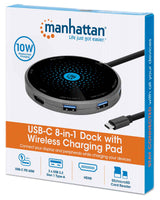 Manhattan Docking USB-C con base de carga inalámbrica hubs de interfaz USB 3.2 Gen 1 (3.1 Gen 1) Type-C 3 1 1