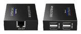 Saxxon LKV100USB extensor de audio/video Transmisor y receptor AV Negro, 150 m, Alámbrico