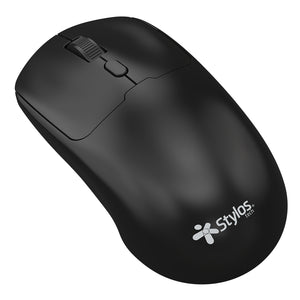 Mouse Inalambrico Recargable Stylos 1,600 Dpi 3 Niveles 4 Botones Conexion USB Nano 2.4Ghz Negro