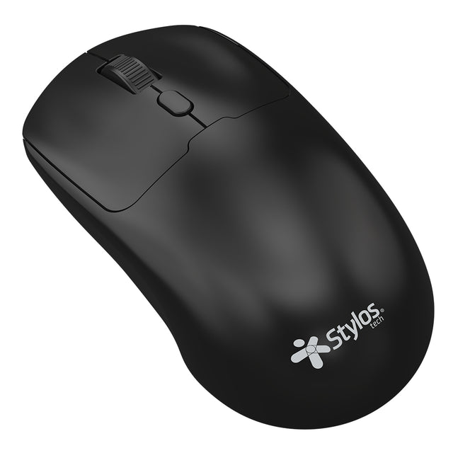 Mouse Inalambrico Recargable Stylos 1,600 Dpi 3 Niveles 4 Botones Conexion USB Nano 2.4Ghz Negro