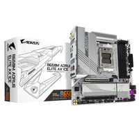 GIGABYTE B650M AORUS ELITE AX ICE Placa base - AMD Ryzen serie 9000, VRM de 12+2+2 fases, hasta 8000 MHz DDR5 (OC), 1xPCIe 5.0 + 1xPCIe 4.0 M.2, LAN 2,5 GbE, WIFI 6E, USB 3.2 Gen 2x2 placas base AMD Zócalo AM5 Zócalo AM5 DDR5-SDRAM
