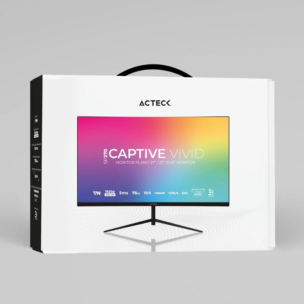 Acteck Vivid SP270 pantalla para PC 68,6 cm (27") 1920 x 1080 Pixeles DQHD Negro