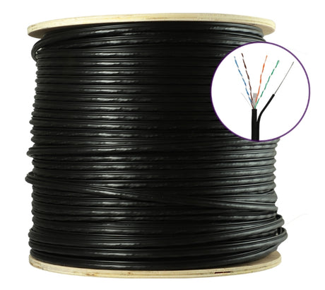 Enson 43164B305 cable de red Negro 305 m Cat6 U/UTP (UTP) | Cables de red