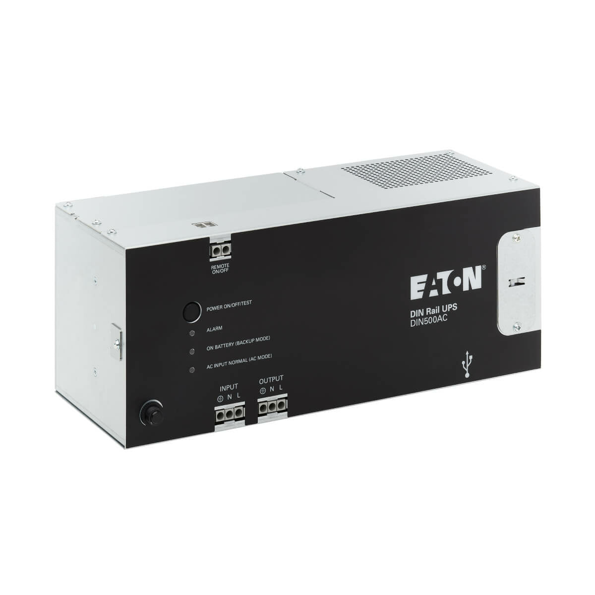 Tripp Lite DIN500AC UPS Industrial Eaton de 500VA 300W 120V CA para Riel DIN - Entrada y Salida con Instalación Eléctric