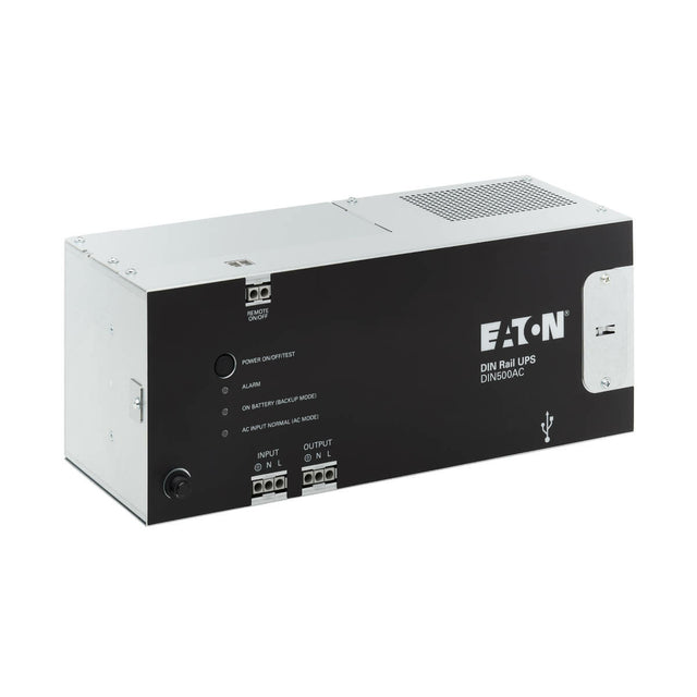 Tripp Lite DIN500AC UPS Industrial Eaton de 500VA 300W 120V CA para Riel DIN - Entrada y Salida con Instalación Eléctric