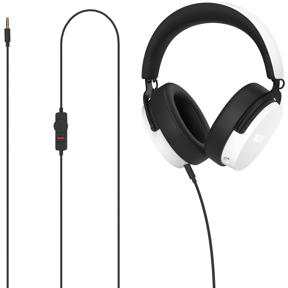 NZXT AP-WCB40-W2 audífono y auriculare Auriculares Alámbrico Diadema Juego Blanco, 20 - 40000 Hz, 269.5 g