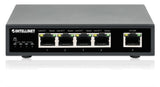 Intellinet Commutateur réseau (switch) Gigabit Ethernet PoE+ 5 ports, 4 ports PoE PSE, compatible IEEE 802.3at/af, budge