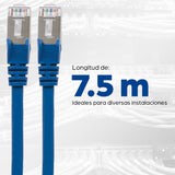 CABLE INT PATCH CAT 6A 7.6M(25.0F) S/FTP AZU