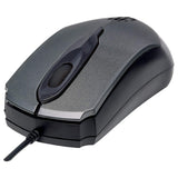 Mouse Man Optico "Edge" Usb Gris/Negro Cableado